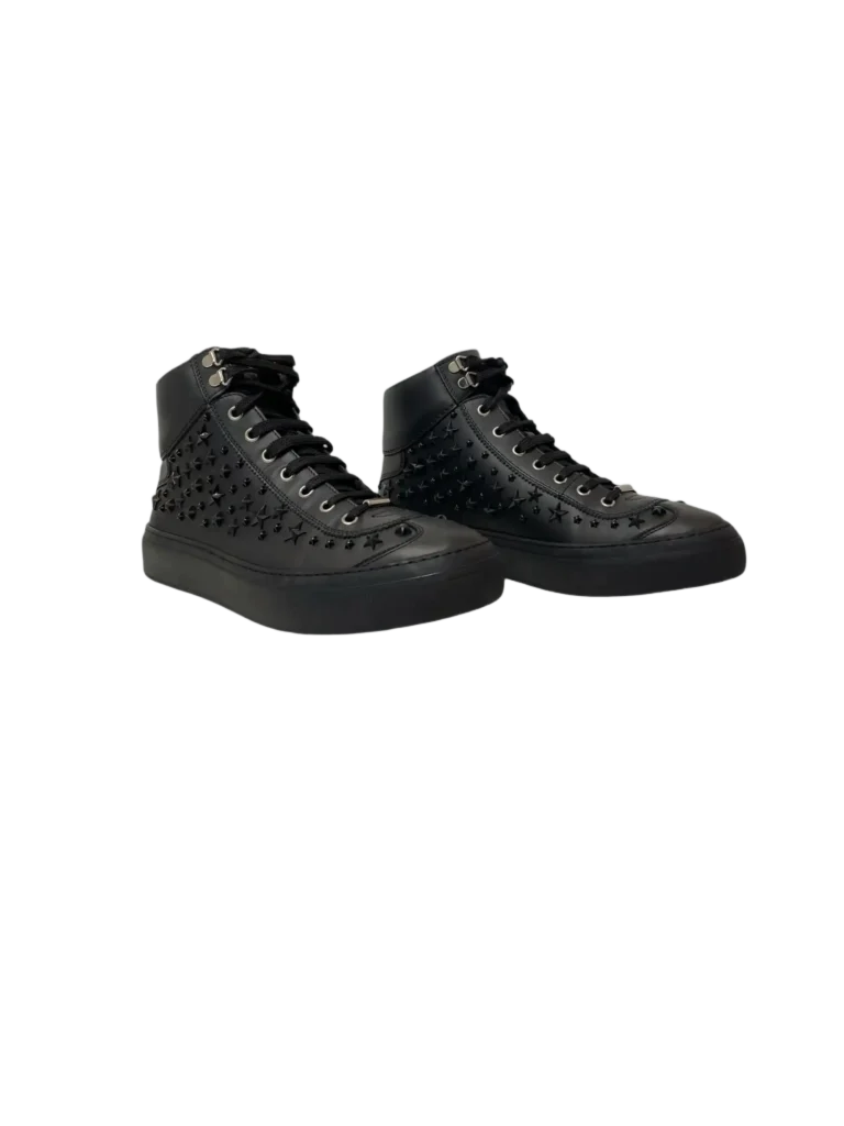 Argyle leather studded sneakers, photo 2 of 5