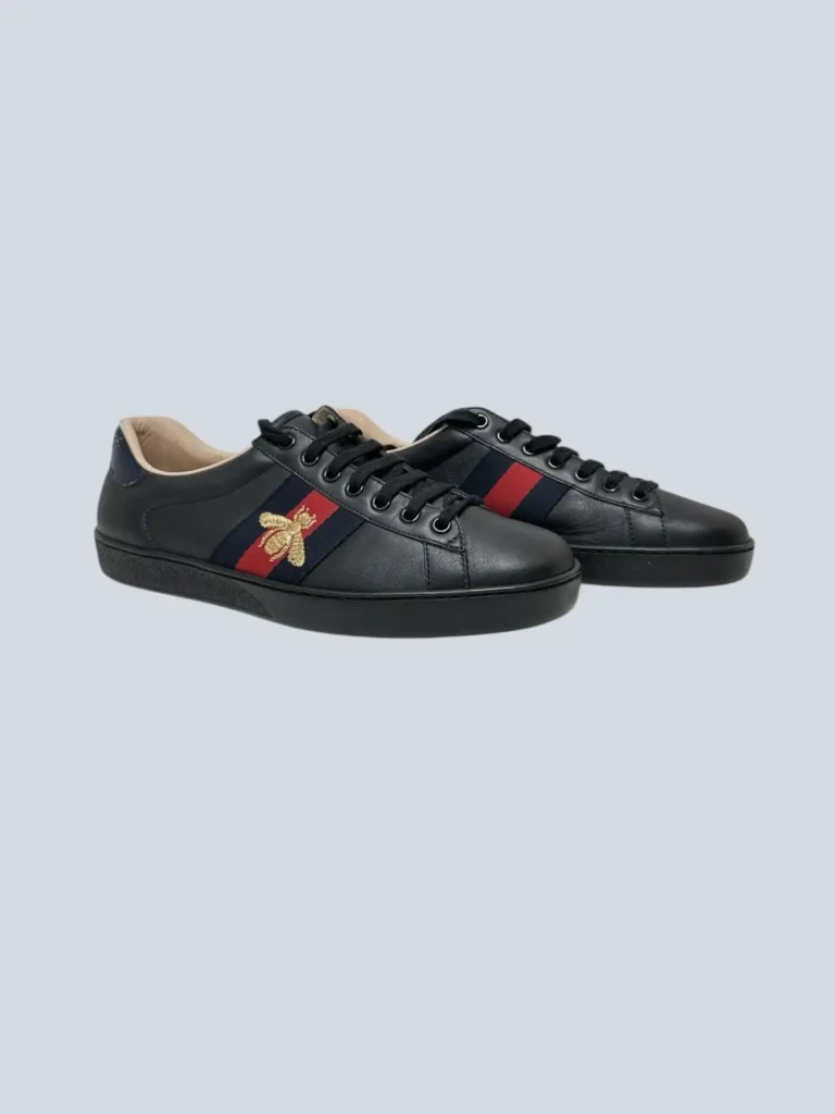 Sneakers Ace in pelle con ricamo ape e web, 6,5., foto 2 di 5