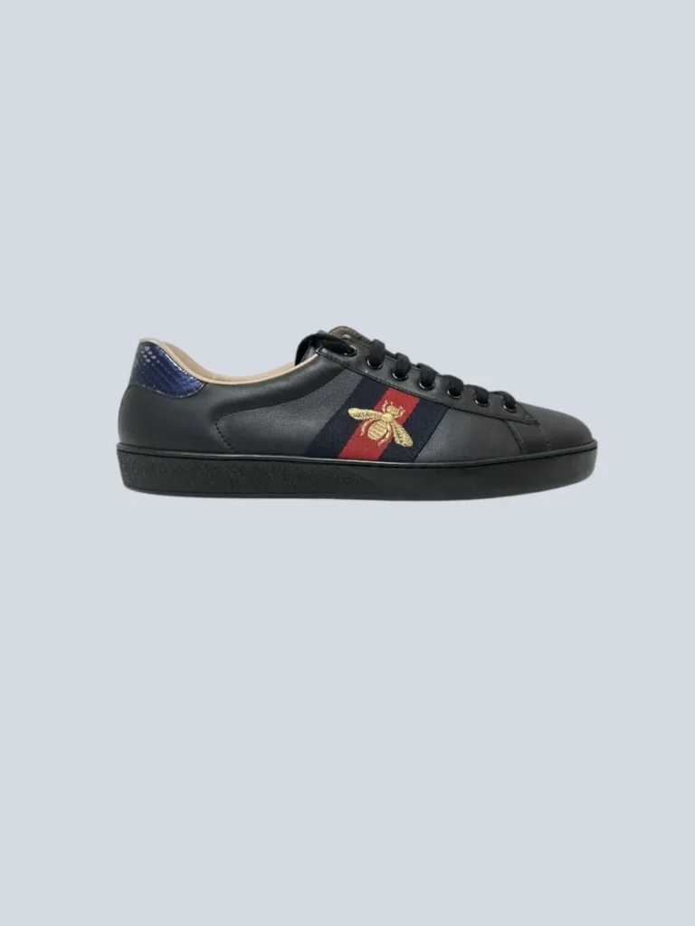 Sneakers Ace in pelle con ricamo ape e web, 6,5.