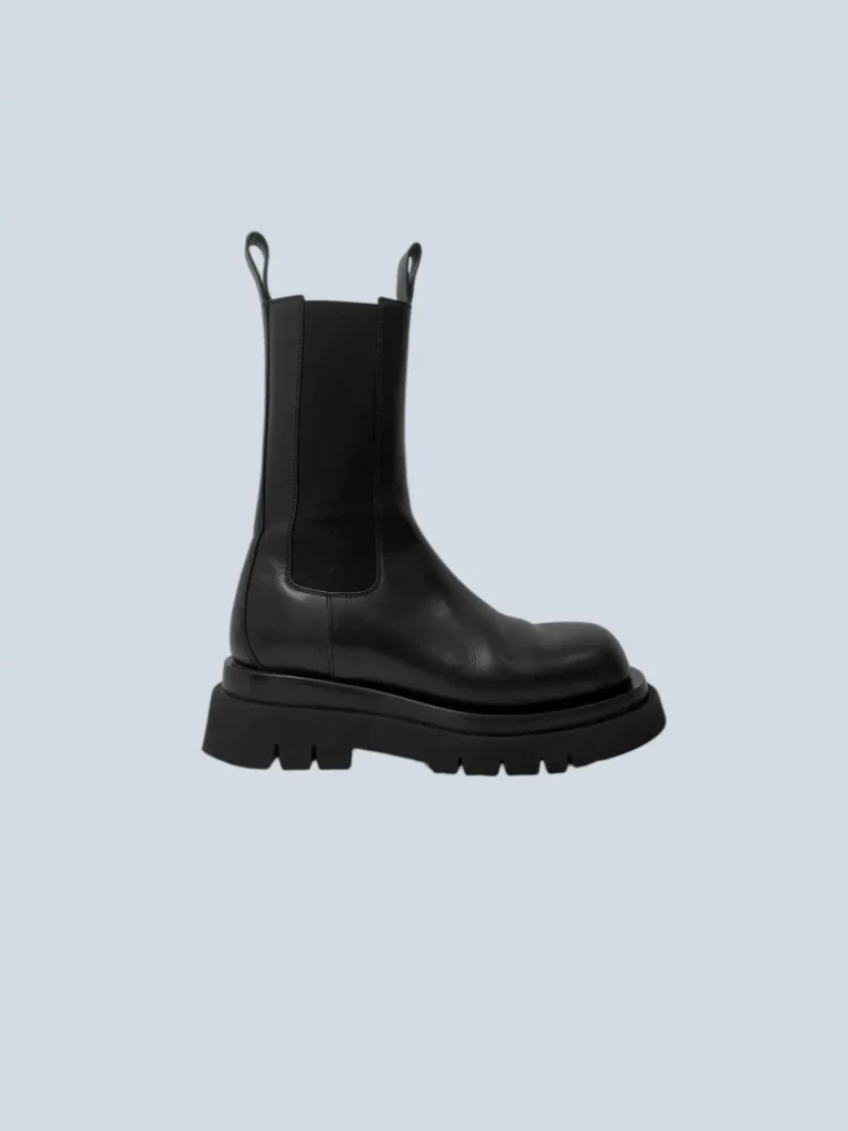 Leather and rubber Chelsea Lug ankle boots, 36.