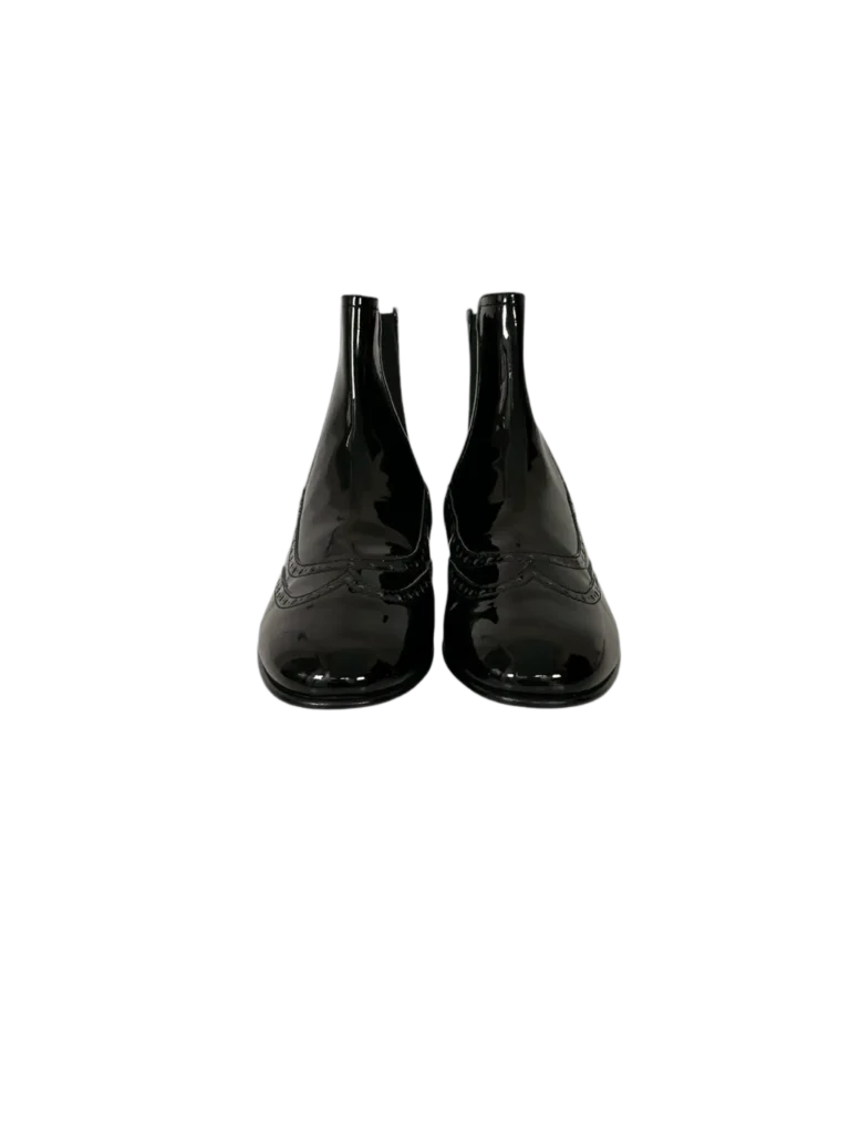 Logo patent leather ankle boots., photo 3 of 5