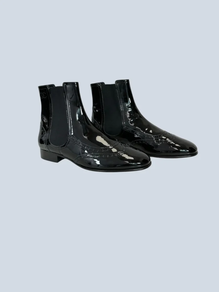 Logo patent leather ankle boots, 41,5C., photo 2 of 5