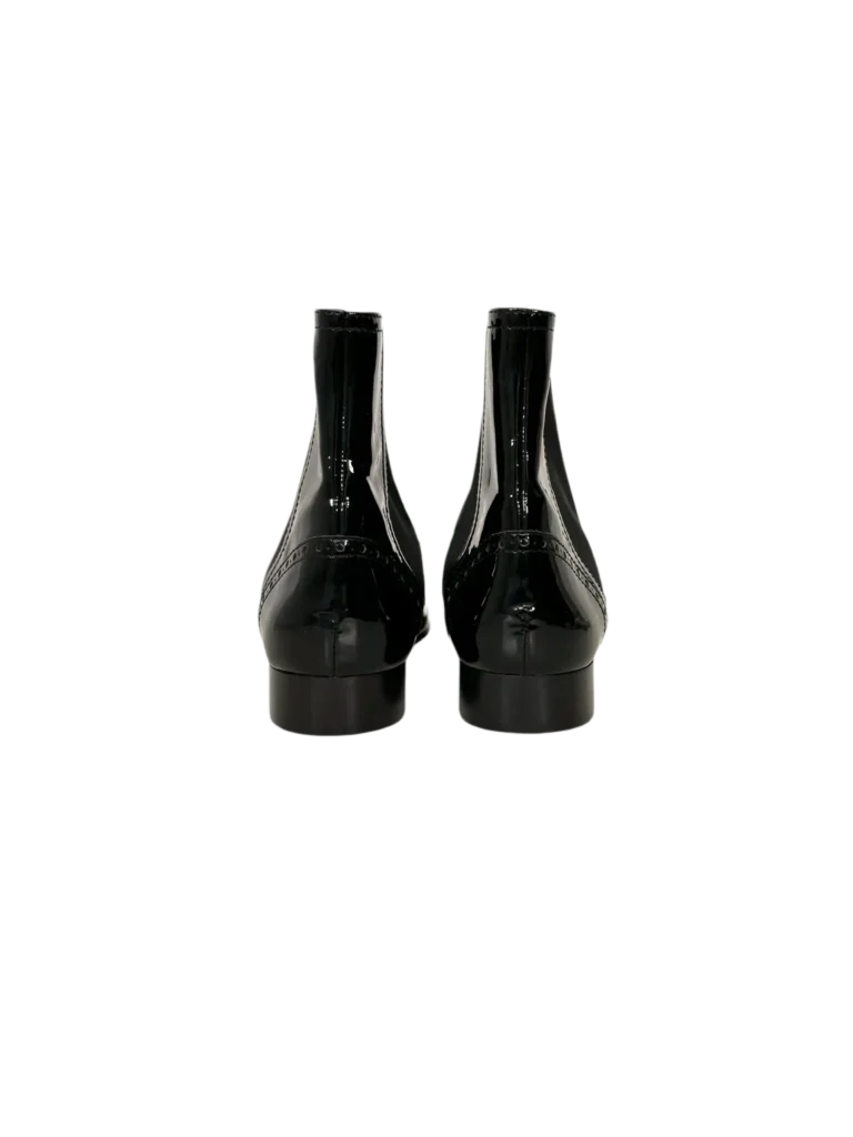 Logo patent leather ankle boots., photo 4 of 5