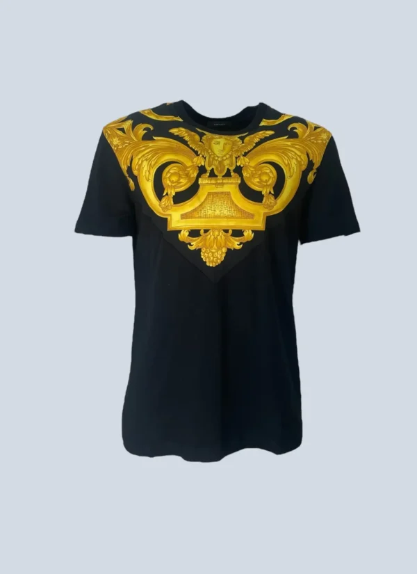 <b>Versace</b><br> t-shirt in cotone con stampa Barocca, M.