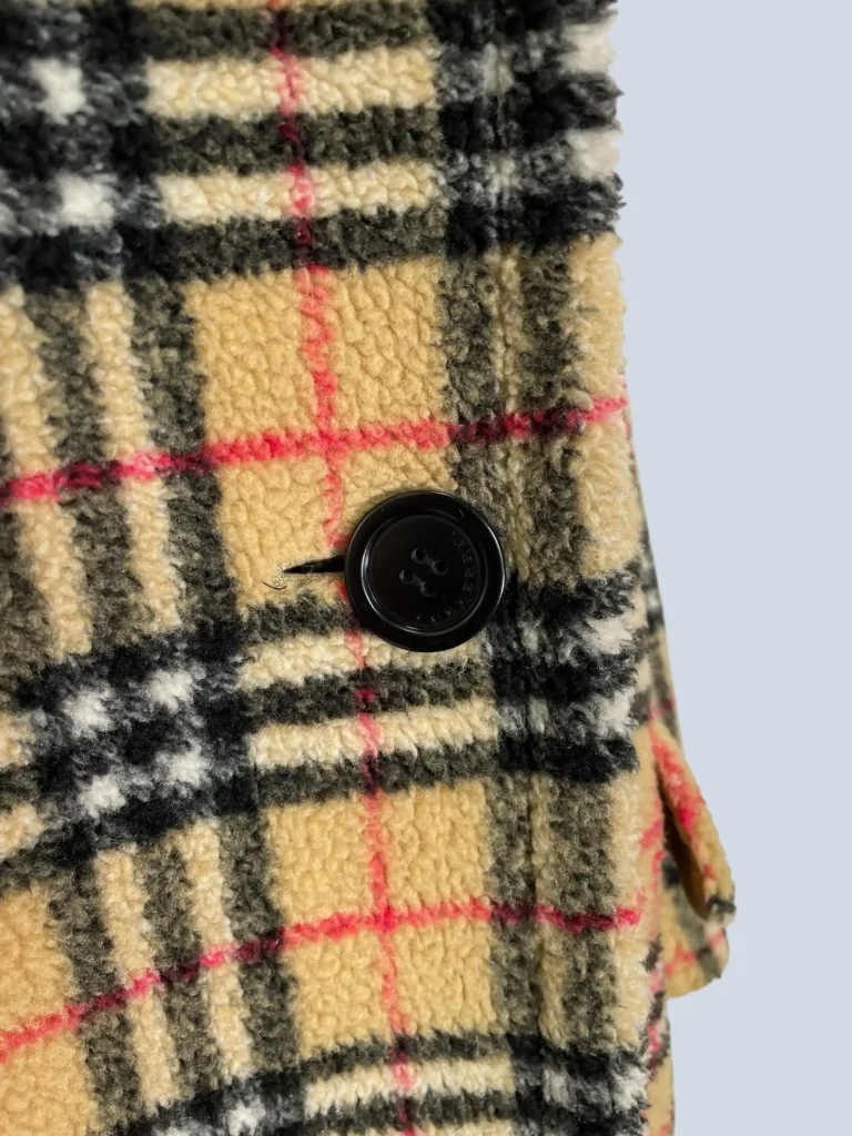 Cappotto doppiopetto Teddy in lana Check, 42., foto 7 di 7