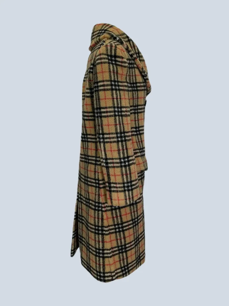 Cappotto doppiopetto Teddy in lana Check, 42., foto 3 di 7