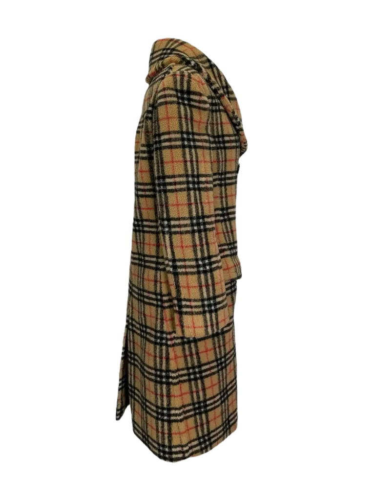 Cappotto doppiopetto Teddy in lana Check., foto 3 di 7