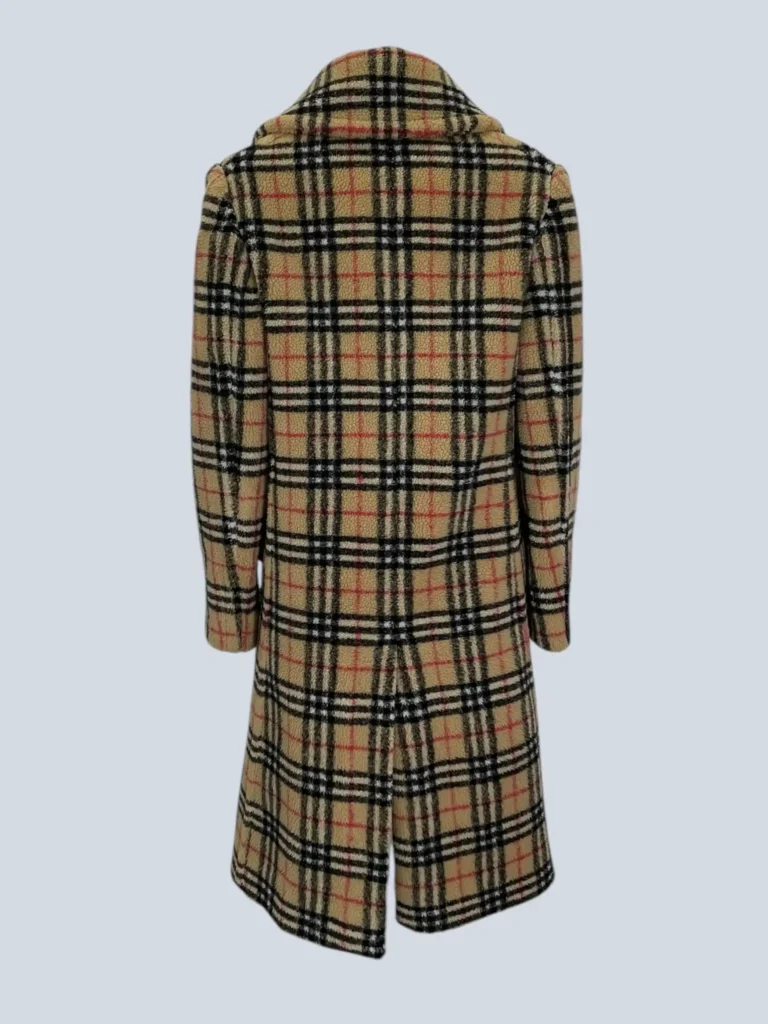 Cappotto doppiopetto Teddy in lana Check, 42., foto 4 di 7