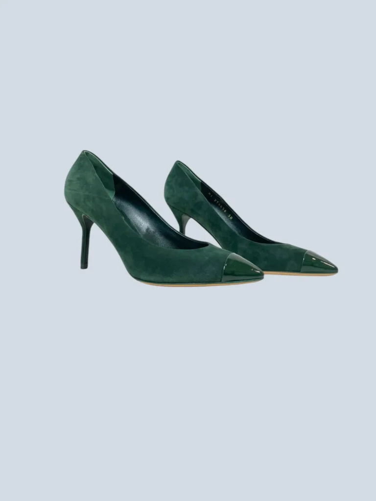 Décolleté in suede con punta in vernice, 38., foto 2 di 6