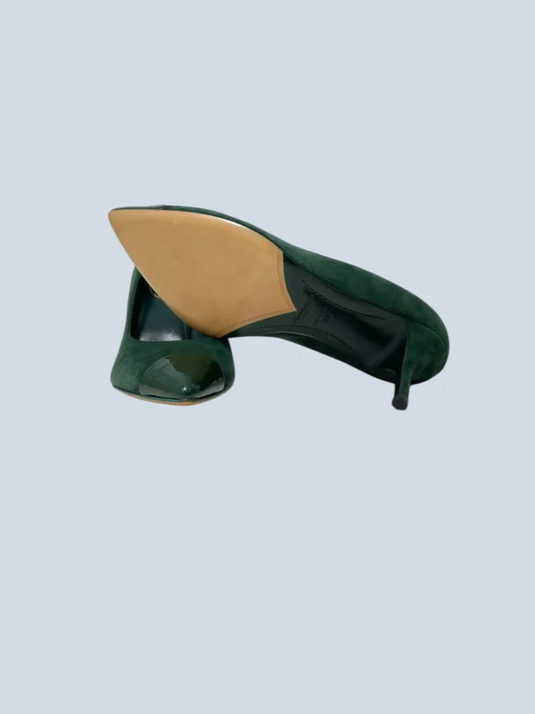 Décolleté in suede con punta in vernice, 38., foto 5 di 6