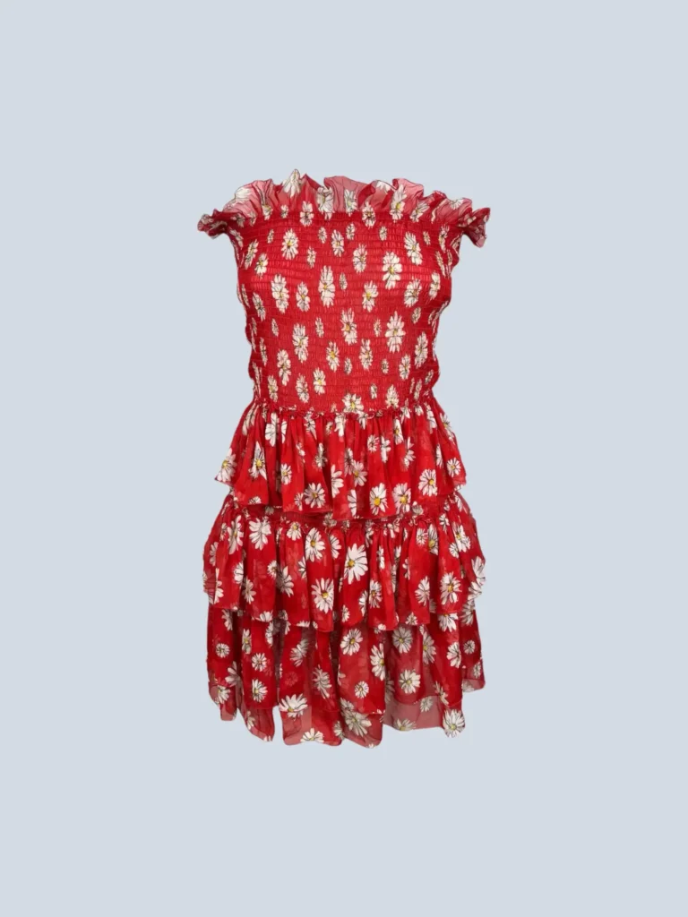 Minidress a fascia in seta stampata, 40.