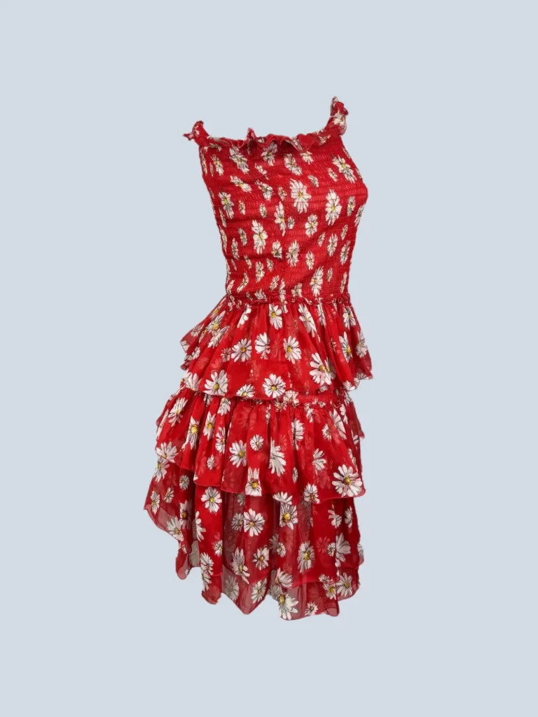 Minidress a fascia in seta stampata, 40., foto 2 di 5