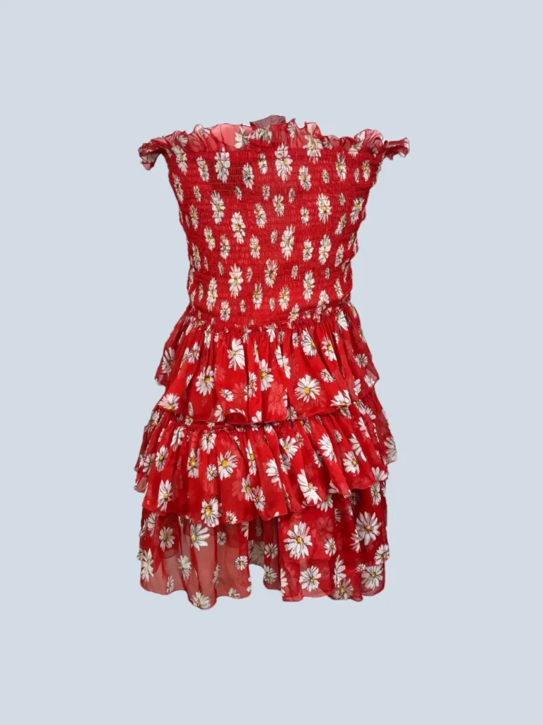 Minidress a fascia in seta stampata, 40., foto 3 di 5