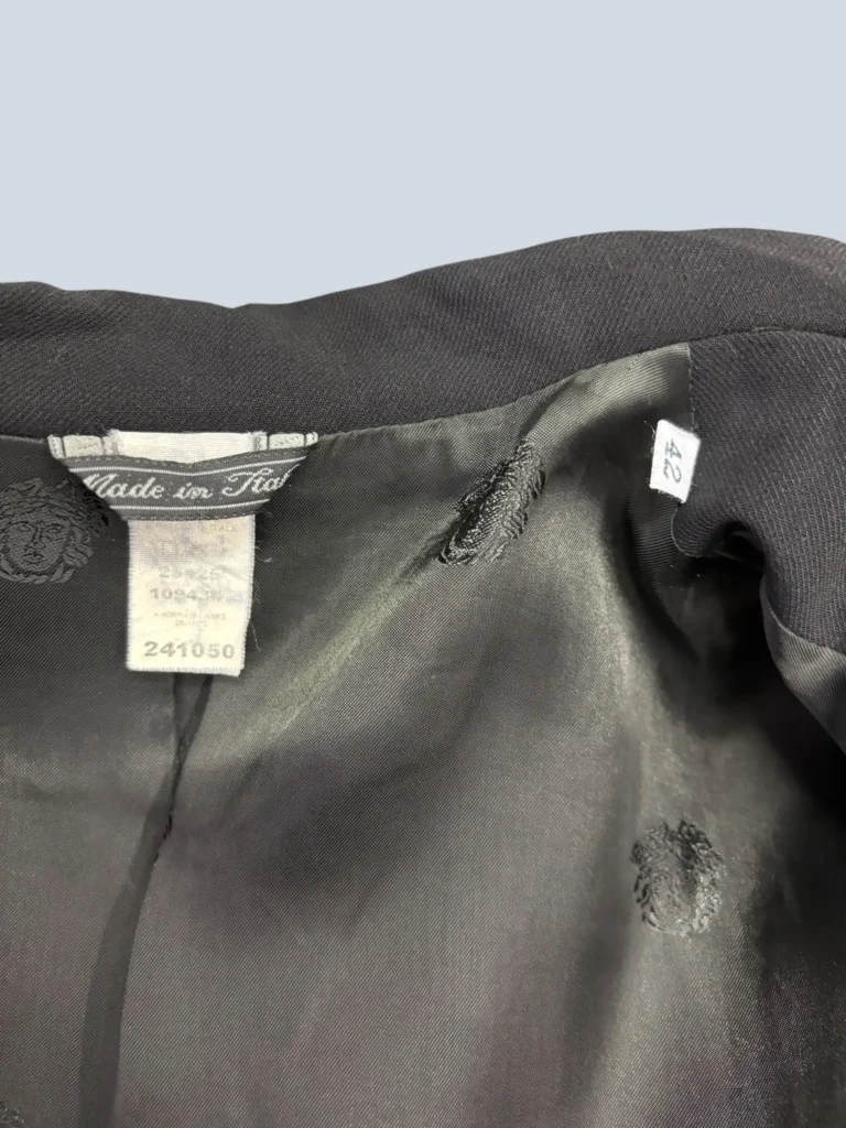 Vintage wool trench coat with leather details, 42., photo 7 of 8
