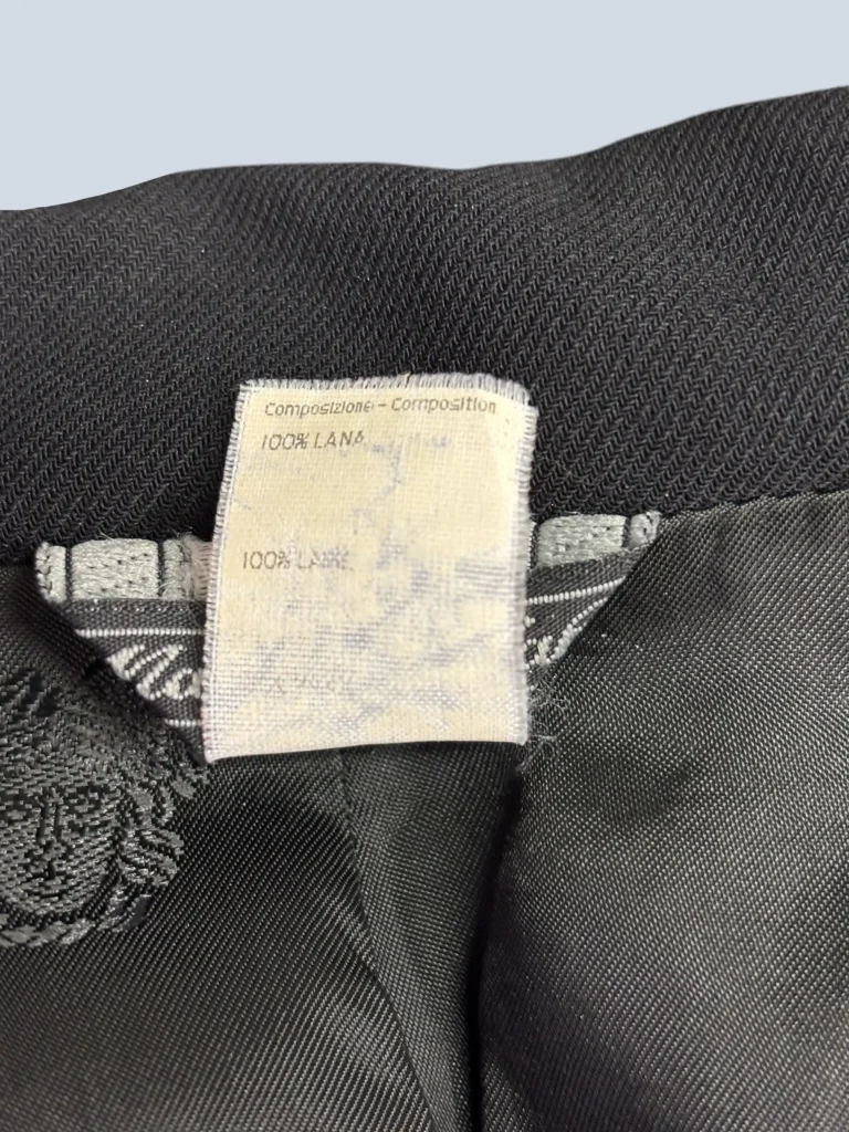 Vintage wool trench coat with leather details, 42., photo 8 of 8