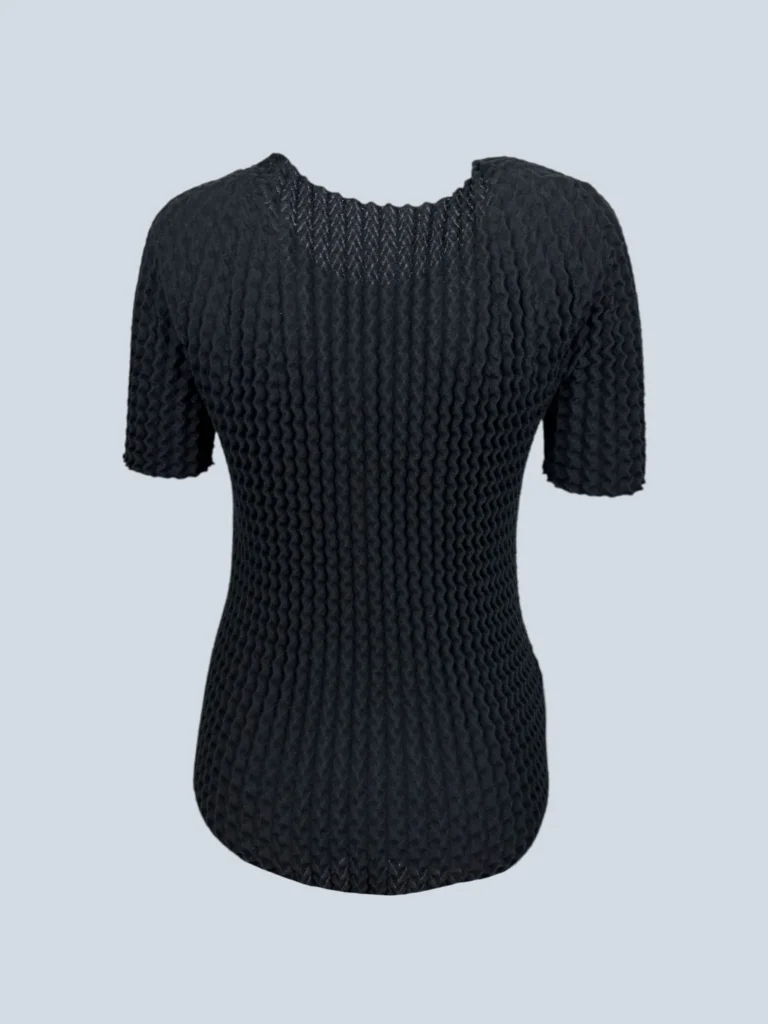Cotton zig-zag pleated T-shirt, 2., photo 3 of 4
