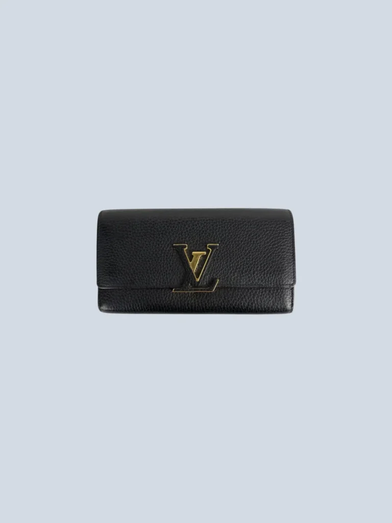 Capucines grained leather wallet.