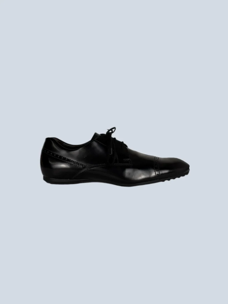 Brushed calfskin lace-up shoes, 39.5.