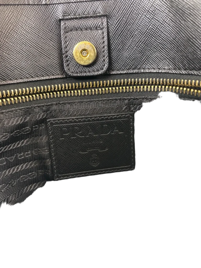 Borsa a spalla in nylon e pelliccia., foto 8 di 9