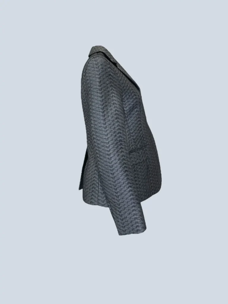 Blazer monopetto lamé e seta, 40., foto 2 di 6