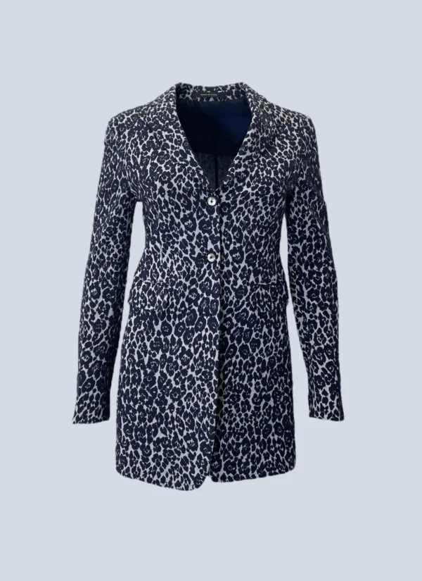 <b>Tagliatore</b><br> blazer monopetto animalier, 40.