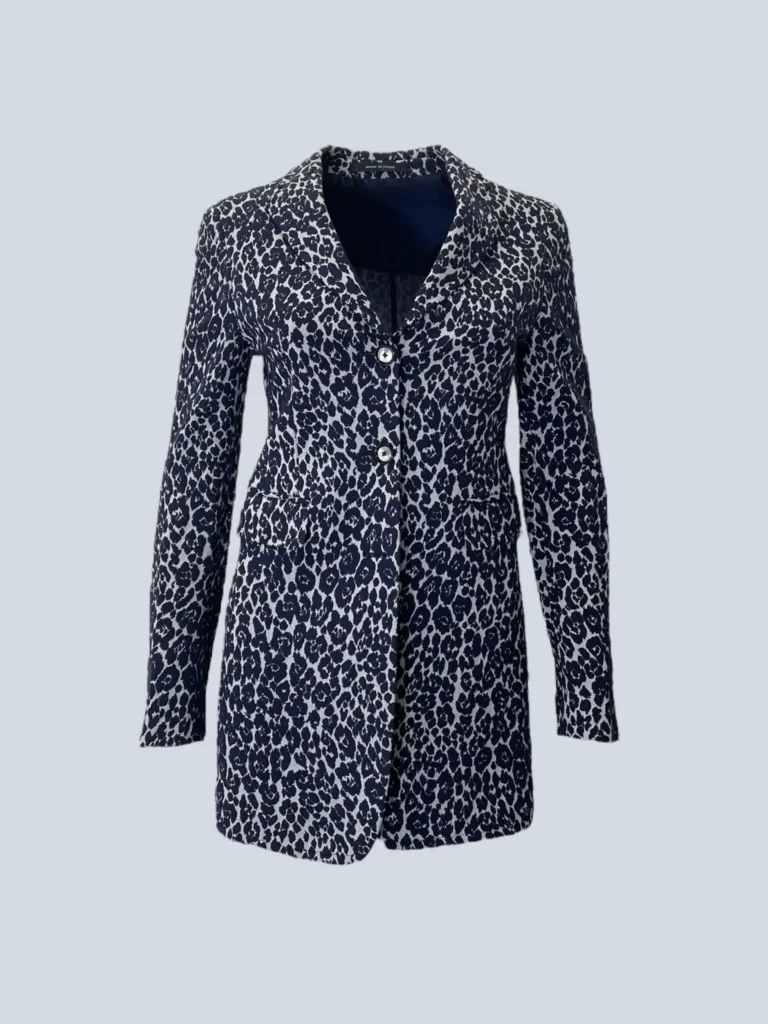 Blazer monopetto animalier, 40.
