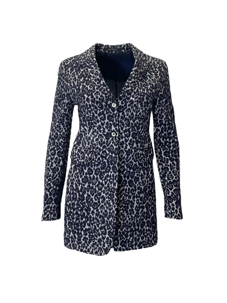 Blazer monopetto animalier.