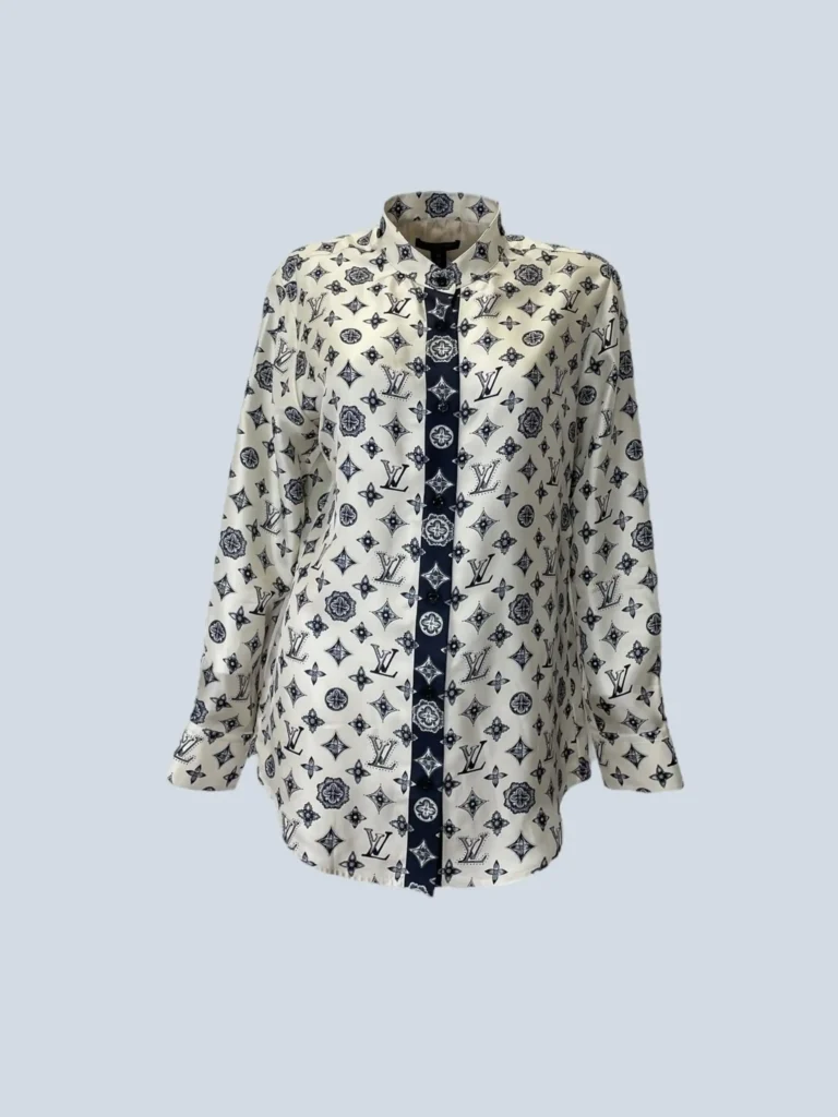 Camicia in twill di seta Monogram, 38fr., foto 2 di 12