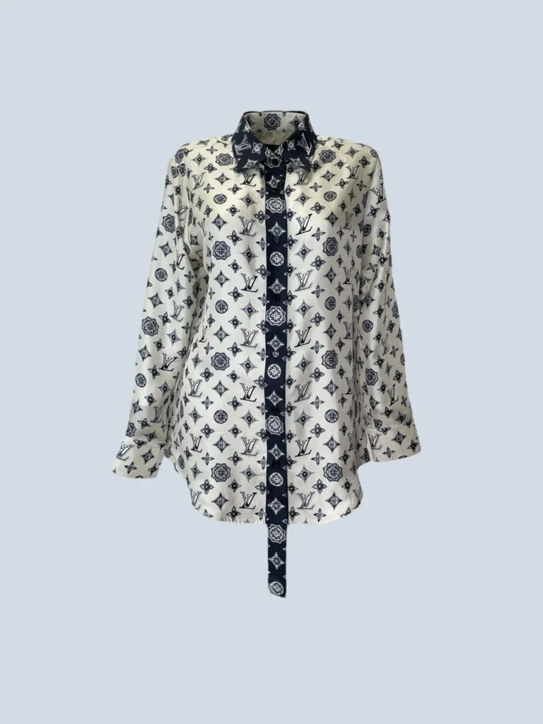 Camicia in twill di seta Monogram, 38fr.