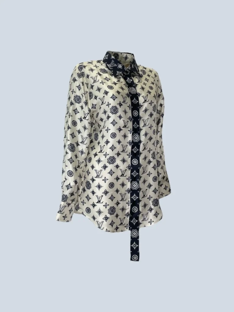 Camicia in twill di seta Monogram, 38fr., foto 3 di 12