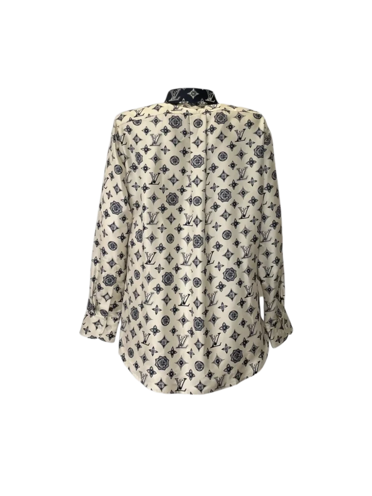 Camicia in twill di seta Monogram., foto 5 di 12