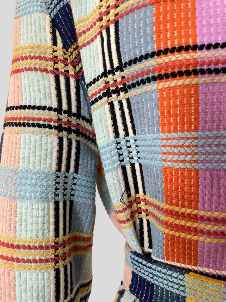 Multicolor checked long coat, photo 7 of 9