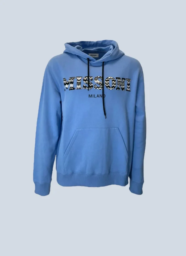 <b>Missoni</b><br> felpa con cappuccio e logo Zig Zag ricamato, L.