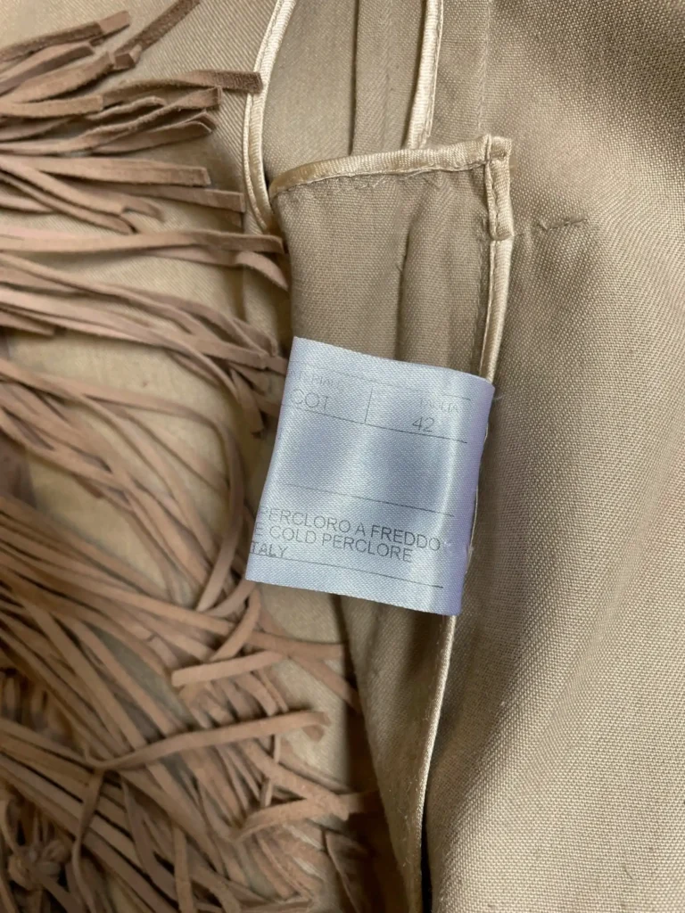 Giacca in cotone con frange in suede., foto 6 di 8