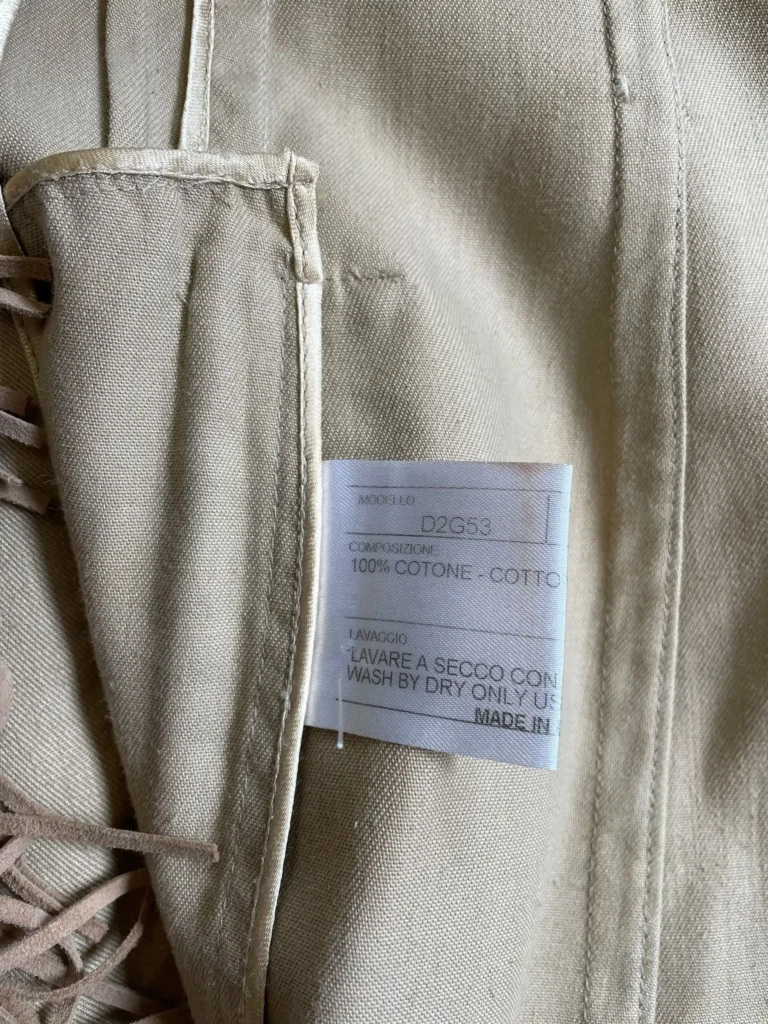 Cotton jacket with suede fringe, 42., photo 5 of 8