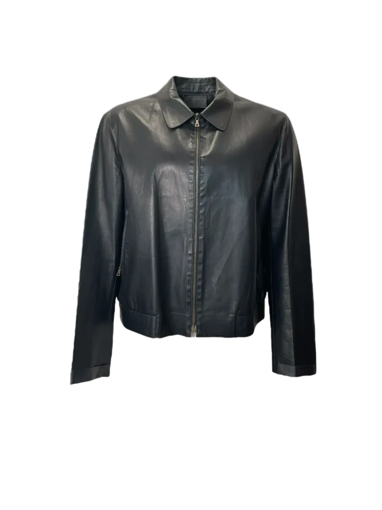 Giacca in nappa con zip.