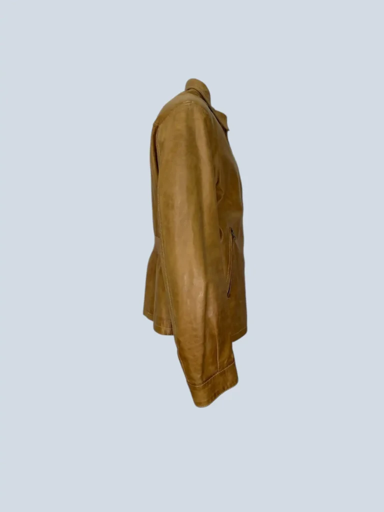 Giacca in pelle con zip, L., foto 3 di 11