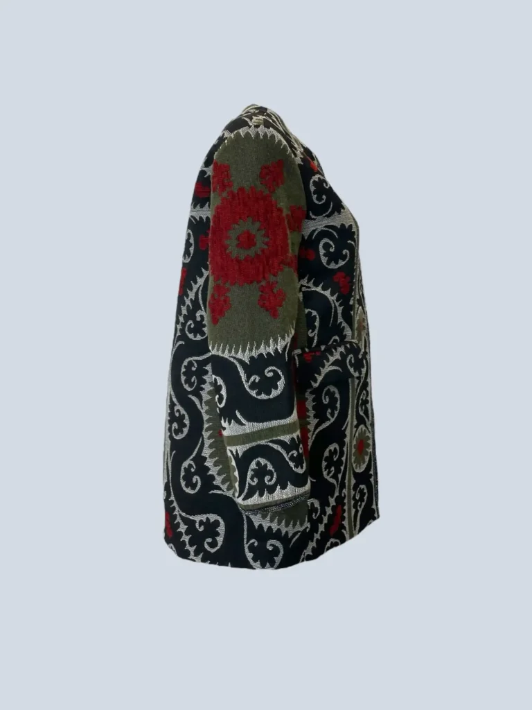 Aztec pattern jacquard short jacket, 40., photo 3 of 9