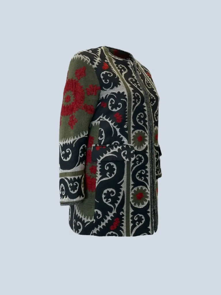 Aztec pattern jacquard short jacket, 40., photo 2 of 9
