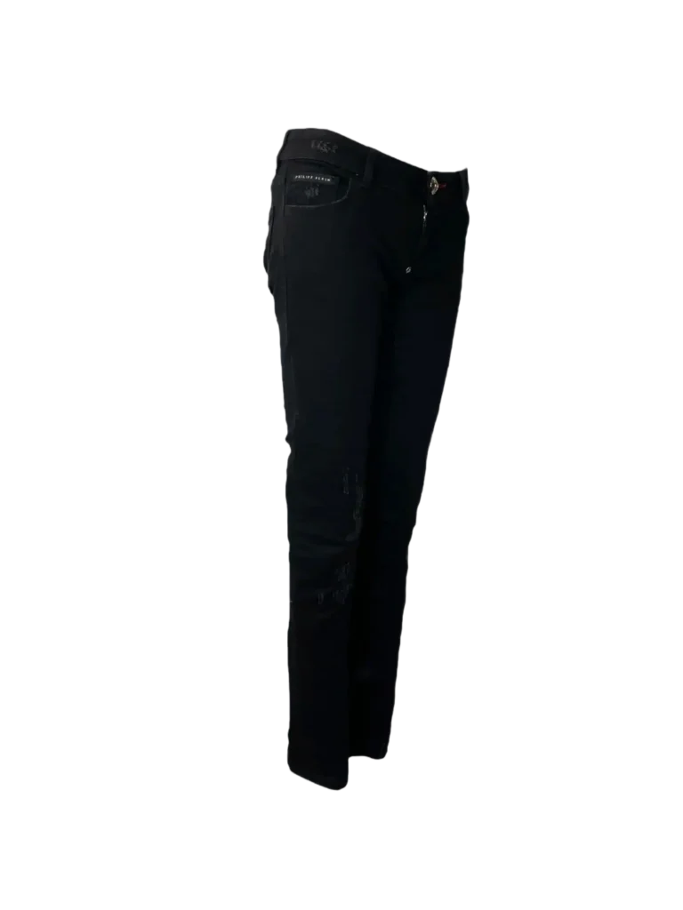 Pantaloni skinny in denim distressed., foto 2 di 10