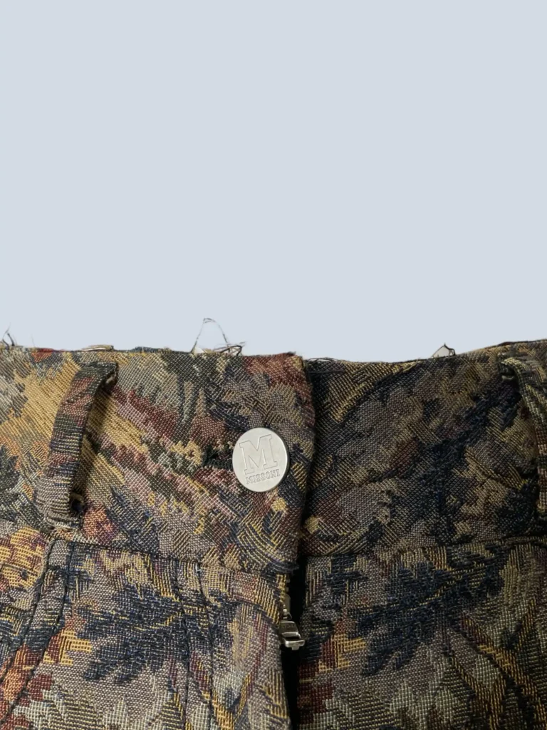 Pantaloni a vita alta in broccato, 40., foto 6 di 8