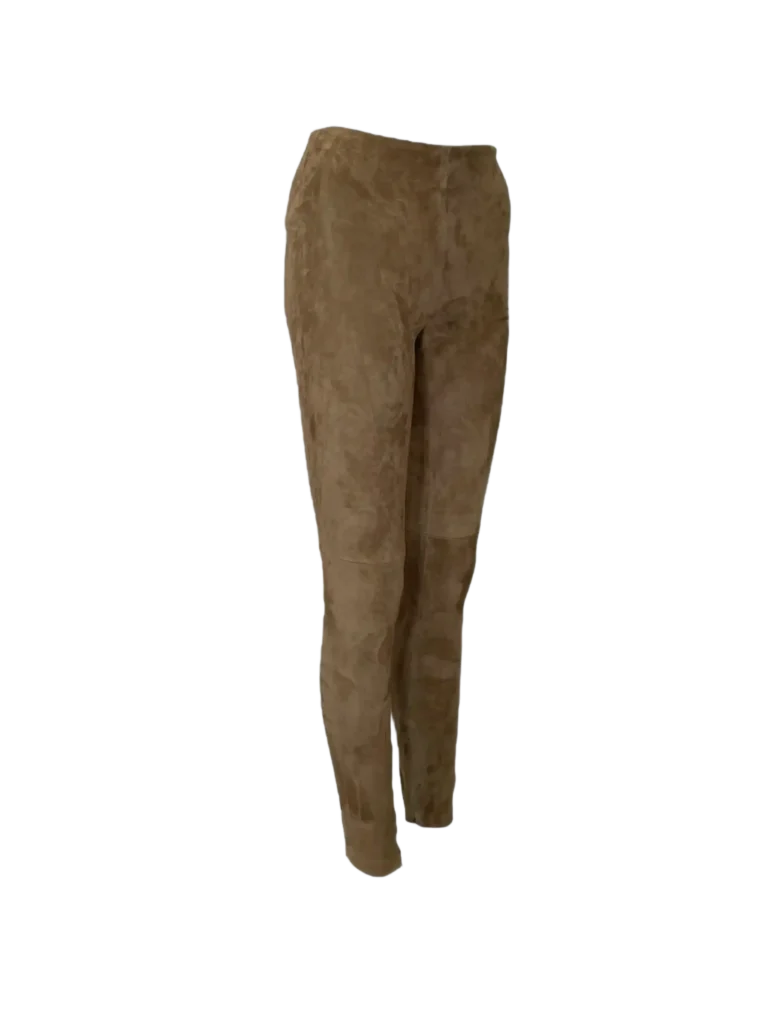 Pantaloni leggings in pelle scamosciata., foto 2 di 8