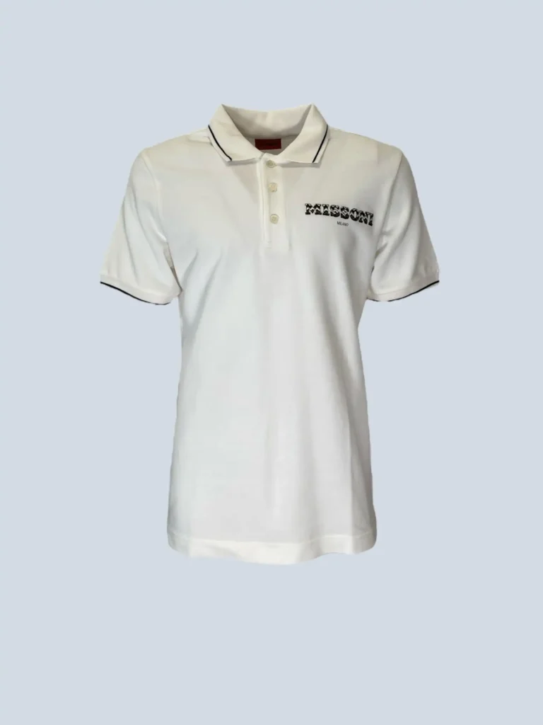 Polo in cotone con logo Zig Zag ricamato, L.
