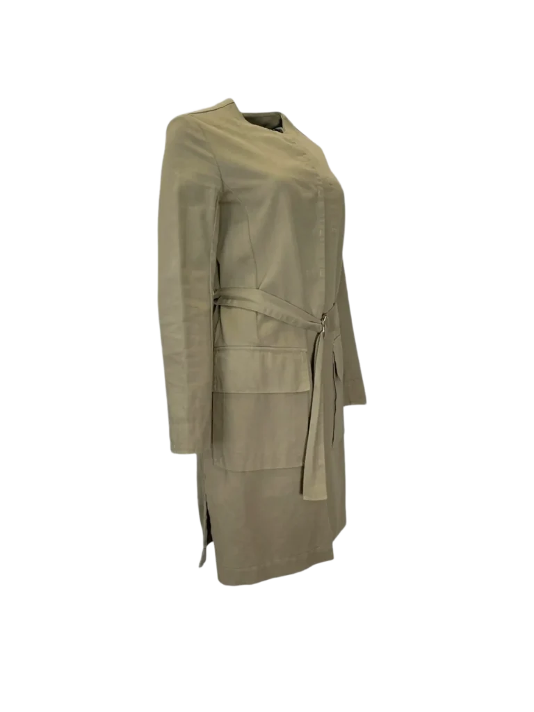Cotton lightweight coat with buttons and belt., photo 2 of 6