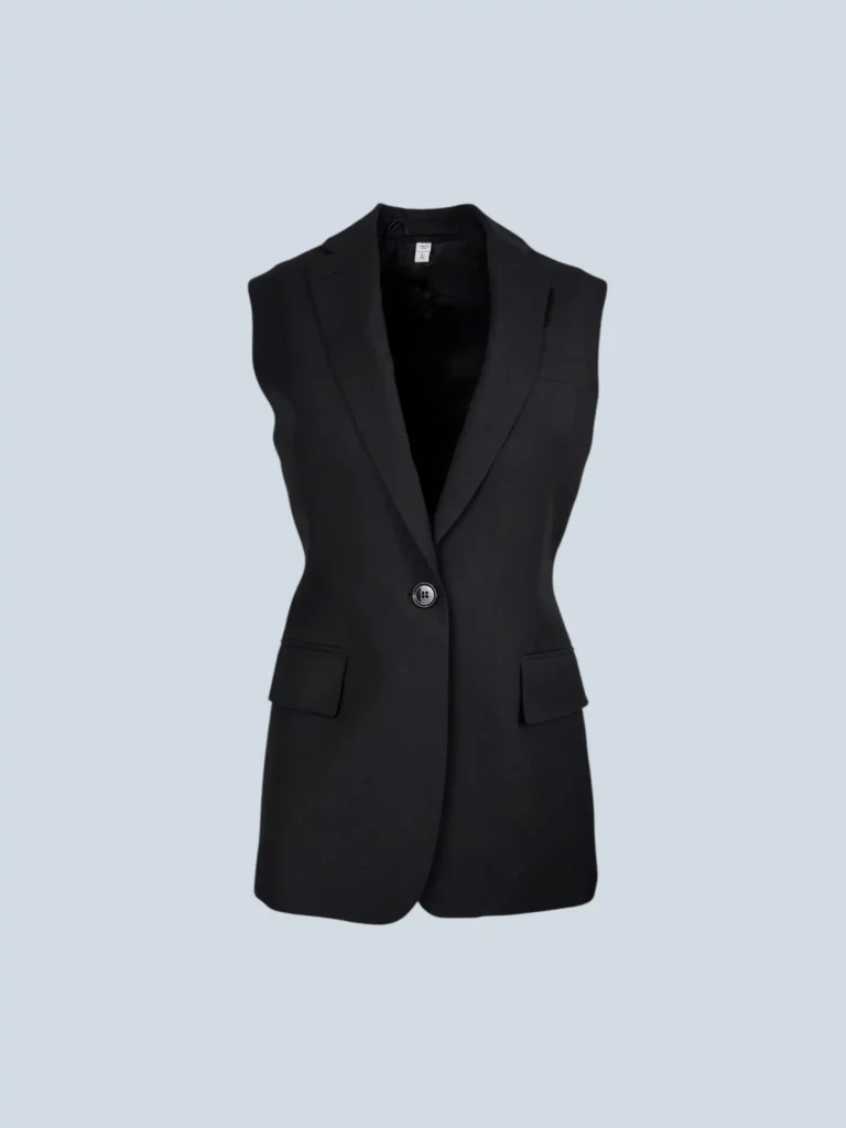 Gilet con un bottone in lana, 36.