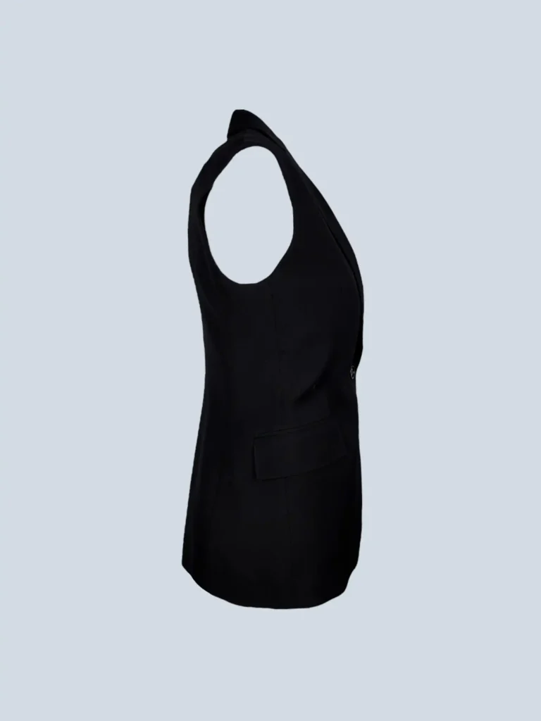 Gilet con un bottone in lana, 36., foto 2 di 5