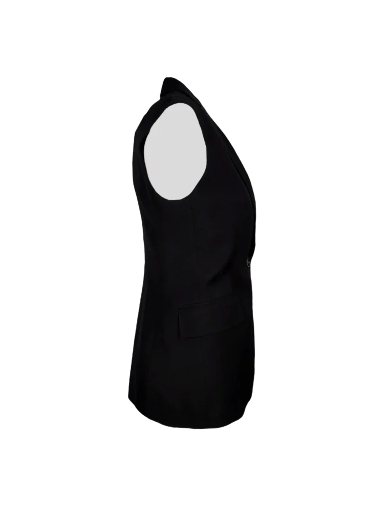 Gilet con un bottone in lana., foto 2 di 5