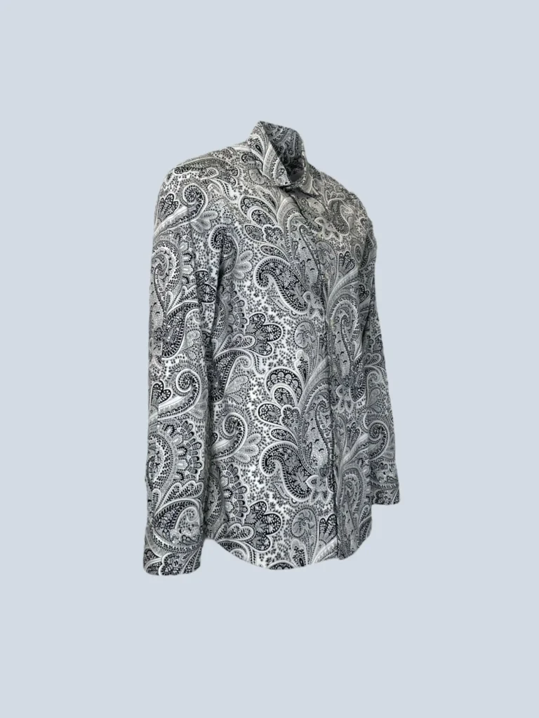 Camicia in cotone stampa paisley, L., foto 2 di 6