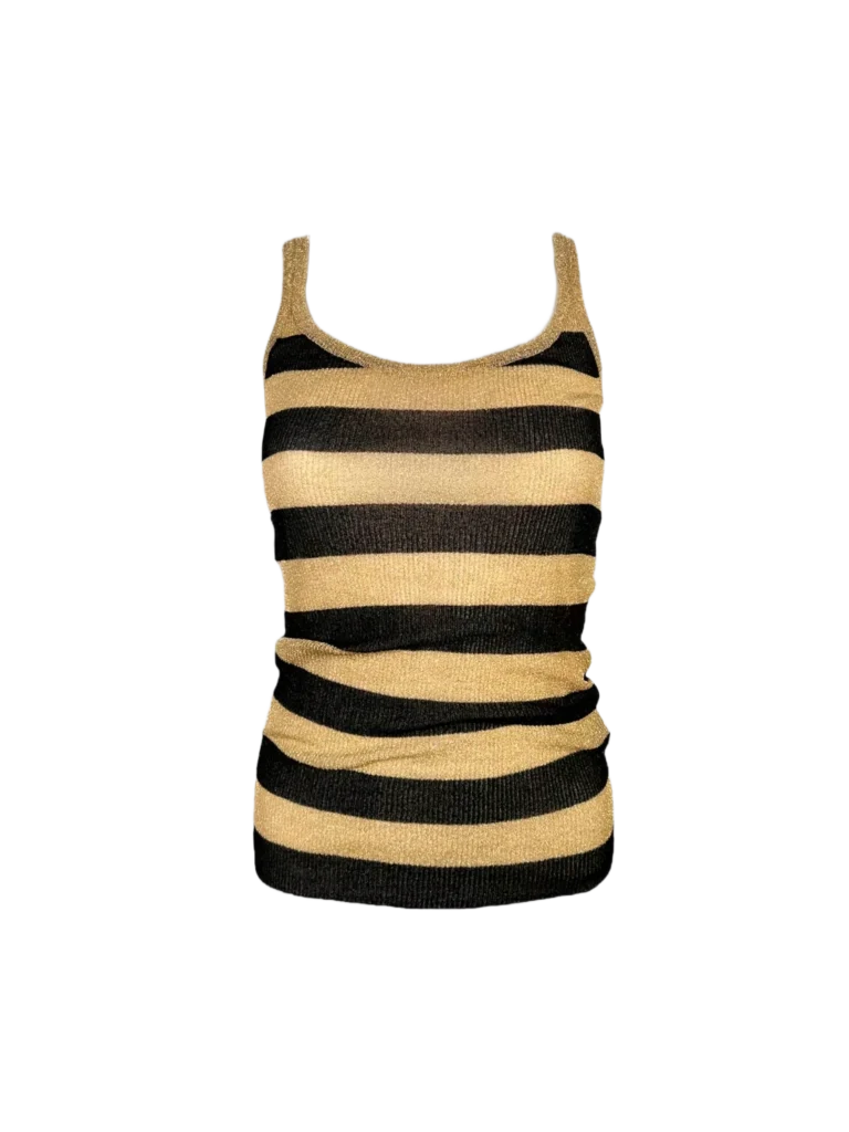 Top a righe in lurex.