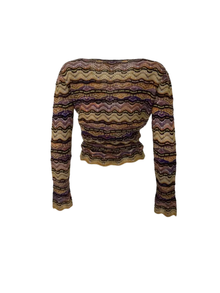 Cardigan corto con nodo in misto mohair., foto 3 di 6